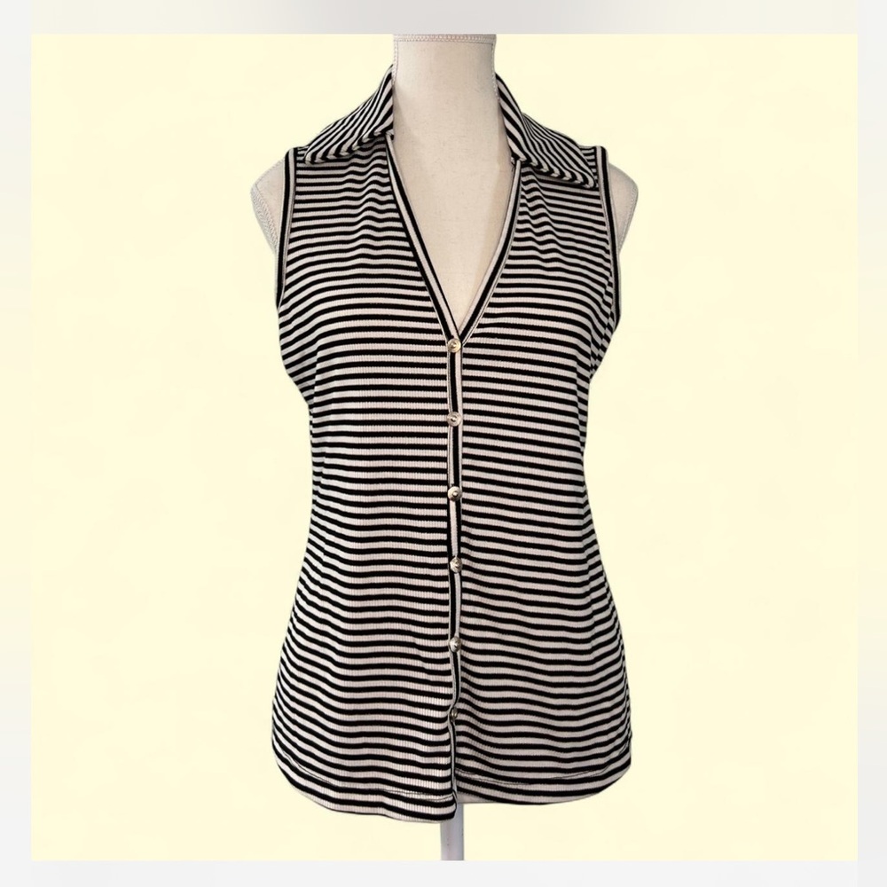Black and White‎ Striped Blouse